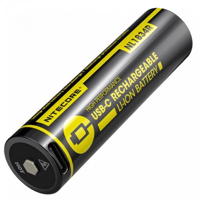 Акумулятор 18650 (3400mAh, USB-C) Nitecore NL1834R 6-1079-r фото