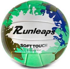 М'яч волейбольний Runleaps Green Blue size 5 2000200211853 фото