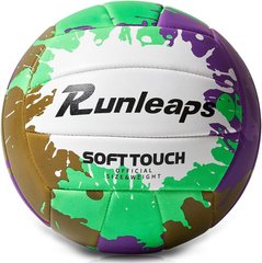М'яч волейбольний Runleaps Green Purple size 5 2000200211877 фото