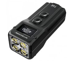 Надпотужний наключний, EDC ліхтар з OLED дисплеєм Nitecore T4K (USB Type-C) 6-1437 фото