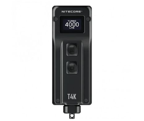 Надпотужний наключний, EDC ліхтар з OLED дисплеєм Nitecore T4K (USB Type-C) 6-1437 фото