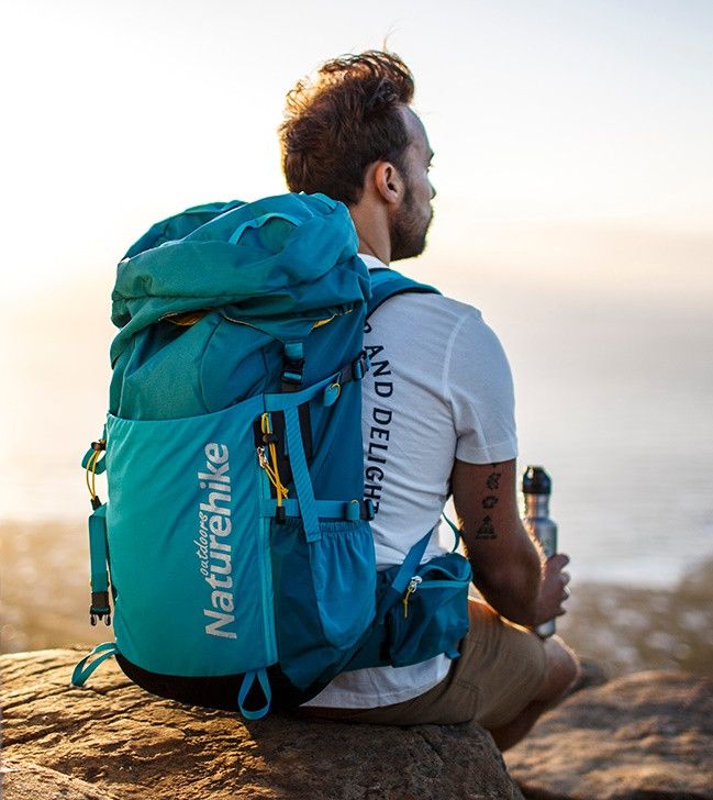 Рюкзак трекінговий Naturehike 45 л блакитний NH18Y045-Q