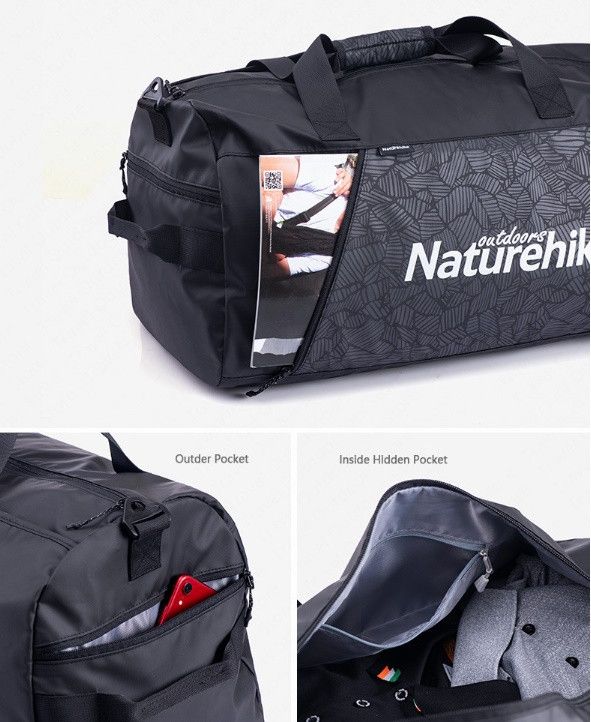 Спортивна сумка Naturehike розмір L сіра NH19SN002