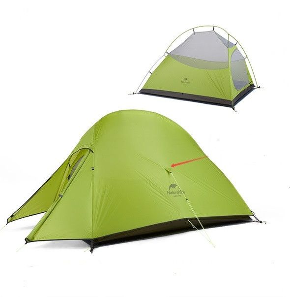 Двомісний намет Naturehike Cloud UP 2 муштардовий updated NH17T001-T