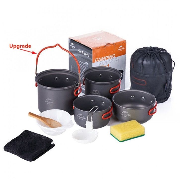 Набір посуду для походу Updated Naturehike NH18T018-G