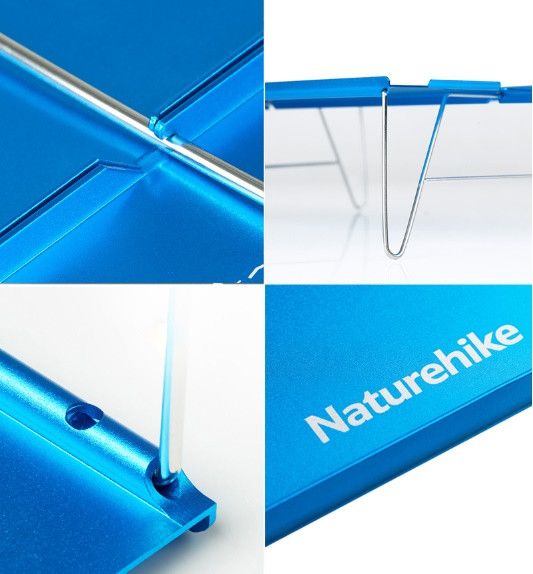 Стіл складний для походів та пікніків Naturehike сірий NH17Z001-L