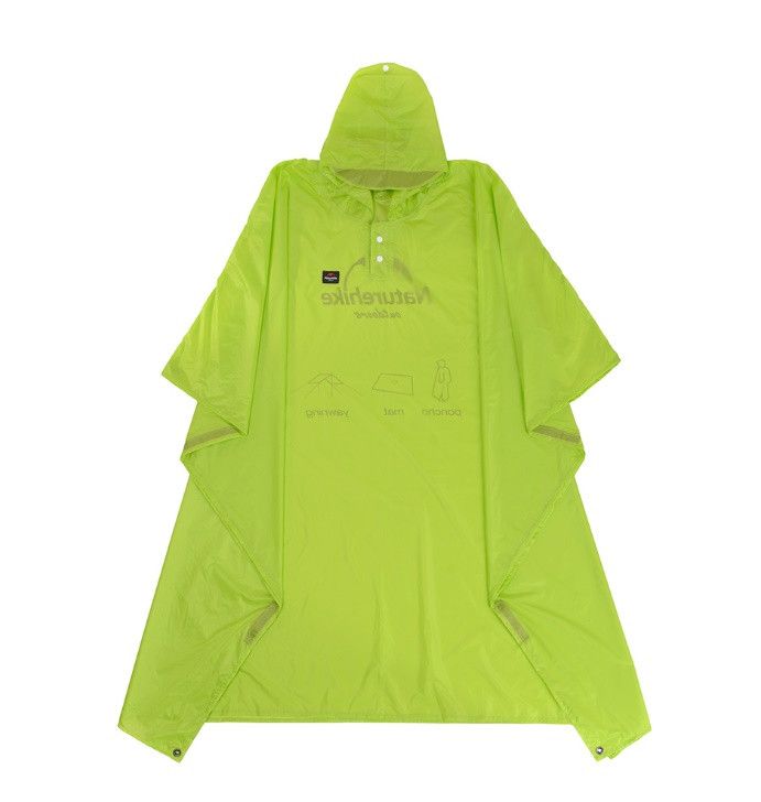 Пончо Naturehike 20D нейлон салатове NH17D003-M