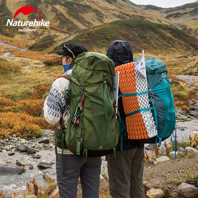 Рюкзак туристичний Naturehike 55 + 5 л блакитний NH16Y020-Q