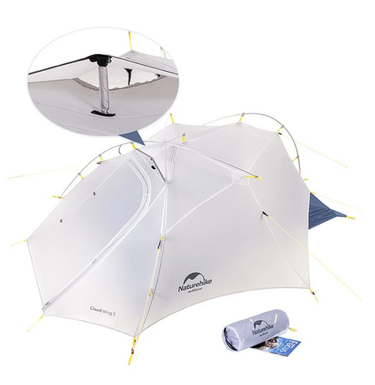 Двомісний намет Naturehike CloudUP-Wing 2 сірий  NH19ZP083