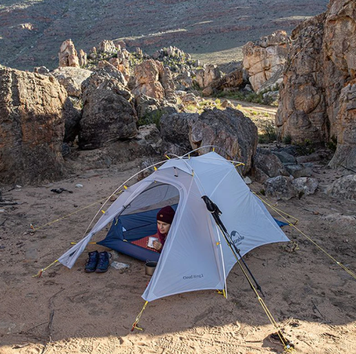 Двомісний намет Naturehike CloudUP-Wing 2 сірий  NH19ZP083