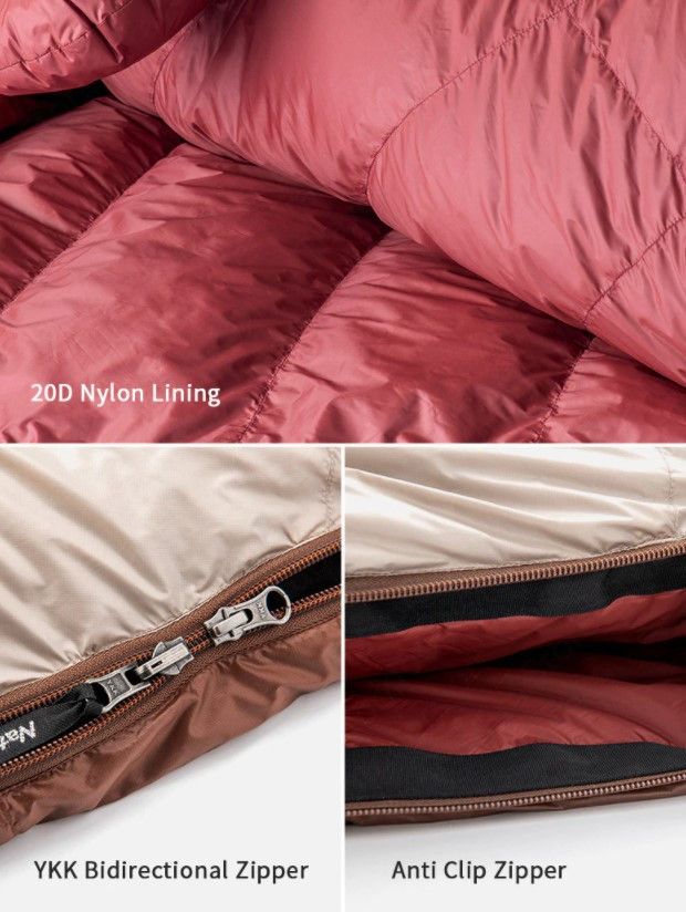 Спальник пуховий Naturehike Snowbird 2  розмір XL хакі NH20YD001