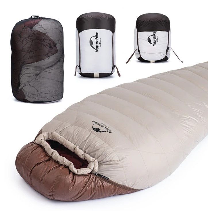 Спальник пуховий Naturehike Snowbird 2  розмір XL хакі NH20YD001
