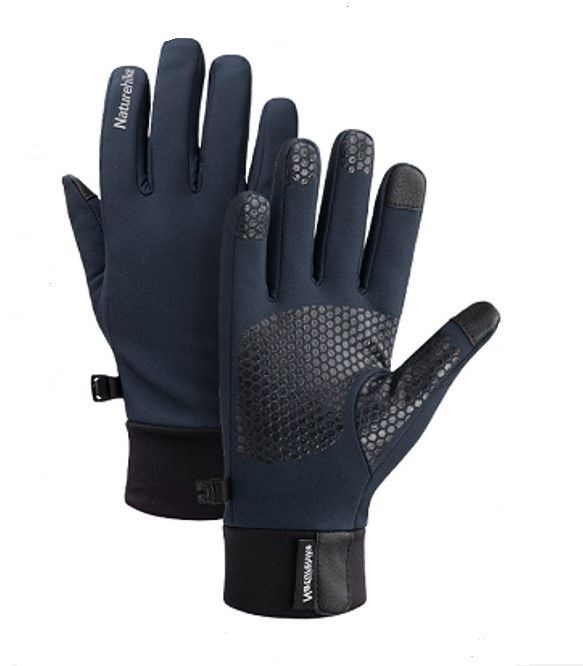 Зимові флісові Naturehike рукавиці розмір XL темно-сині NH19S005-T