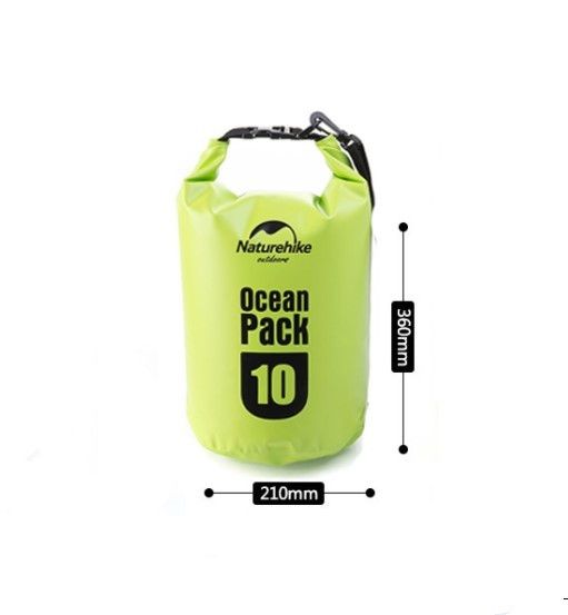 Водонепроникний мішок з ремінцем Naturehike 10 л блакитний FS15M010-J