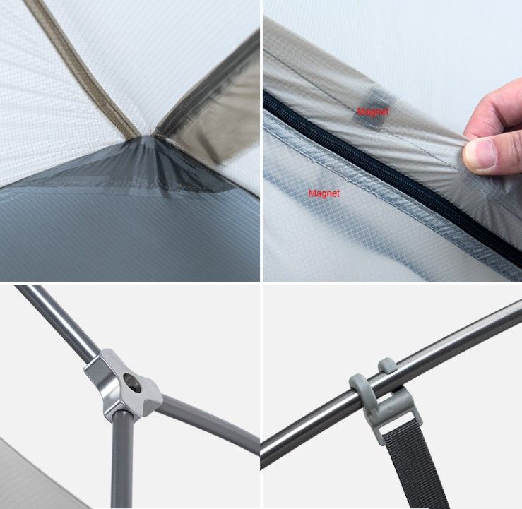 Двомісний намет Naturehike VIK 2 сірий NH19ZP003-1