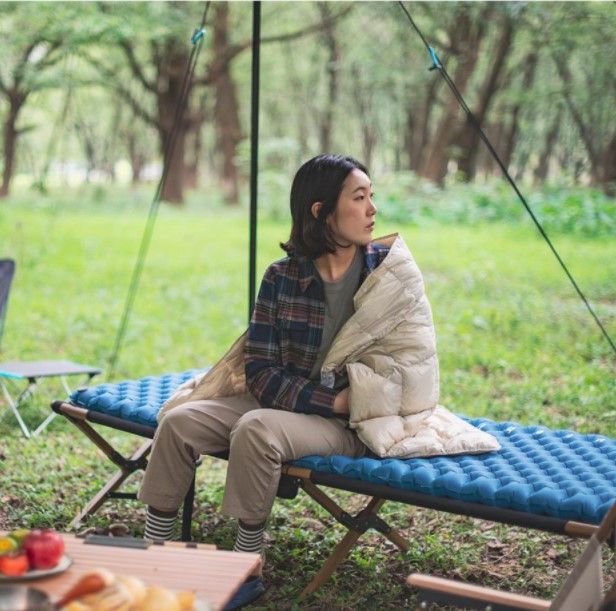 Надувний килимок Naturehike синій NH19QD009