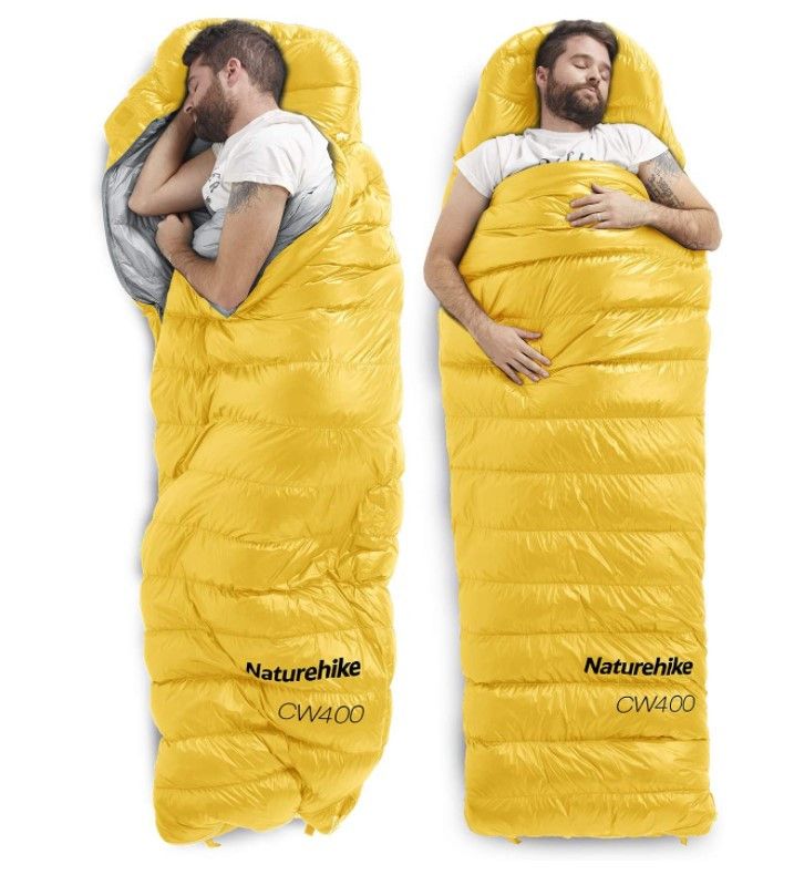 Пуховий Спальник Naturehike CW400 розмір М update жовтий NH18C400-D