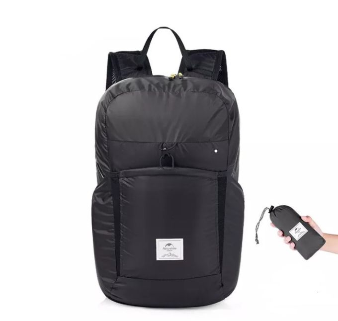 Складний рюкзак Naturehike Ultralight 22 л чорній NH17A017-B