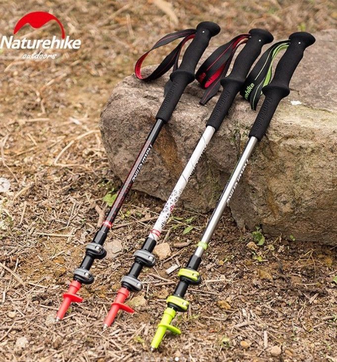 Трекінгові ультралегкі палиці Naturehike NH17D006-D чорні (ціна за пару)