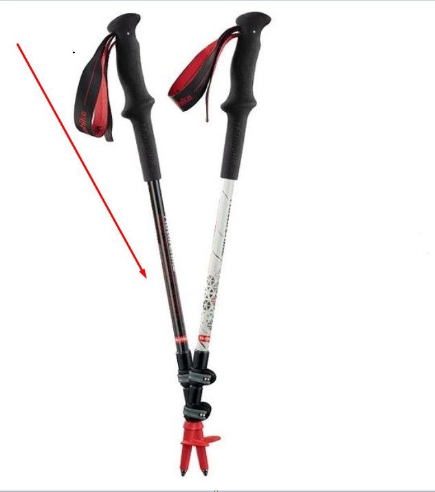 Трекінгові ультралегкі палиці Naturehike NH17D006-D чорні (ціна за пару)