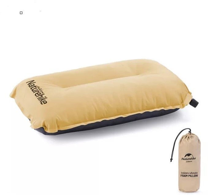Подушка самонадувна кемпінгова Naturehike бежева NH17A001-L