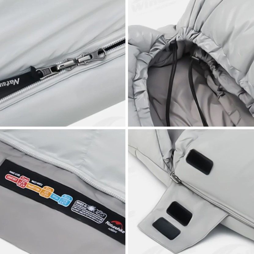 Гібридний спальник Naturehike RM40 розмір L сірий NH22YD003