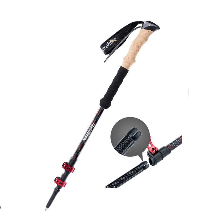 Трекінгові ультралегкі палиці Naturehike NH20DS003 чорні (ціна за пару)