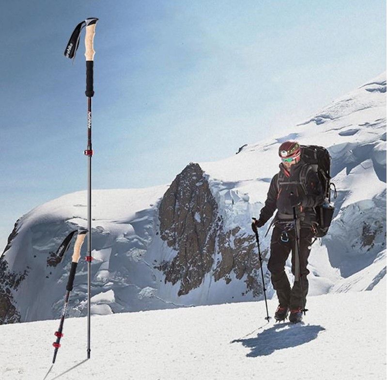 Трекінгові ультралегкі палиці Naturehike NH20DS003 чорні (ціна за пару)