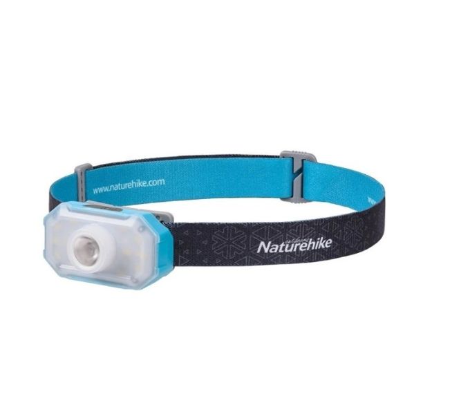 Ліхтар налобний Naturehike з вбудованим акумулятором блакитний NH18T003-C