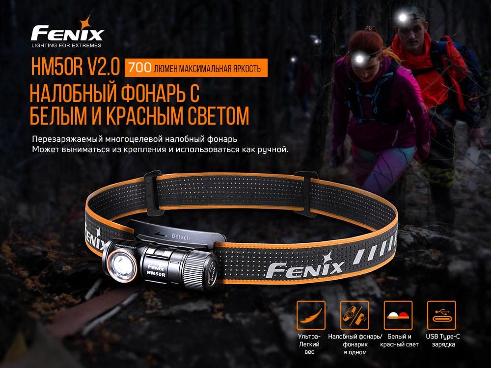 Ліхтар налобний Fenix HM50R V2.0