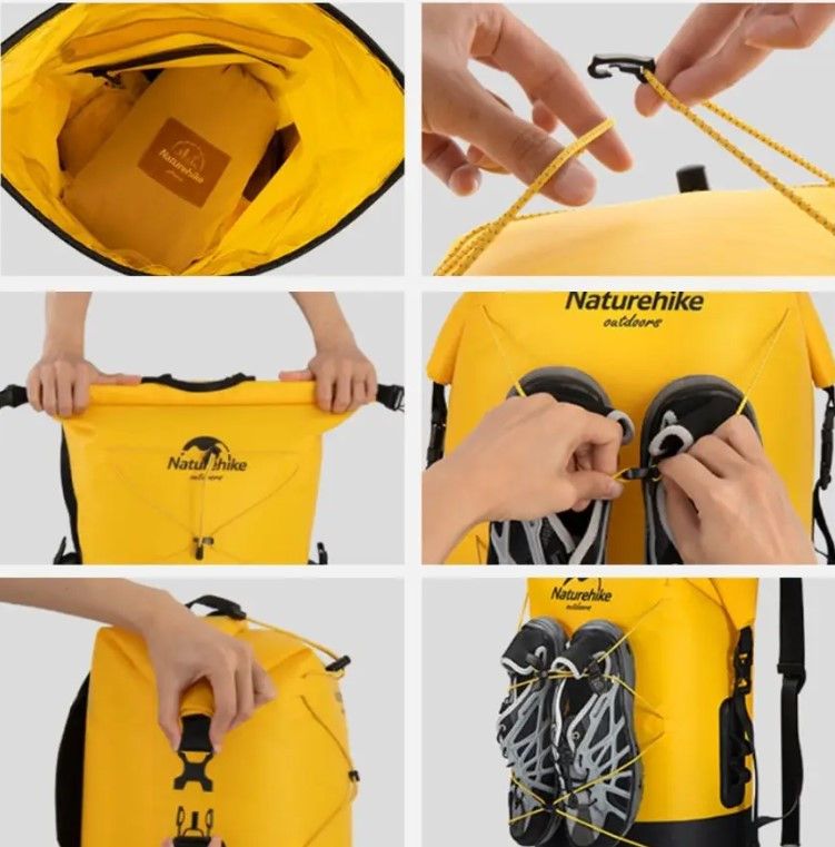 Рюкзак водонепроникний Naturehike 20 л, жовтий  NH21FSB04