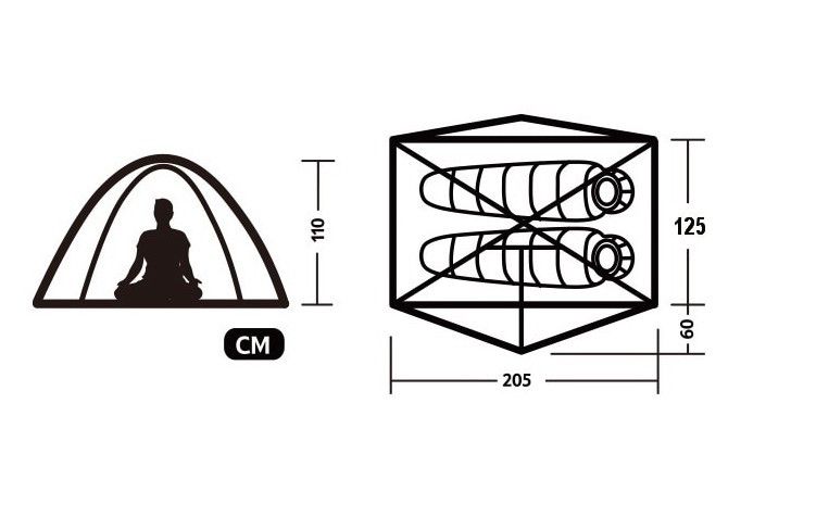 Двомісний намет Naturehike Summer 2 Ultralight 20D нейлон темно-зелений NH15Z006-P