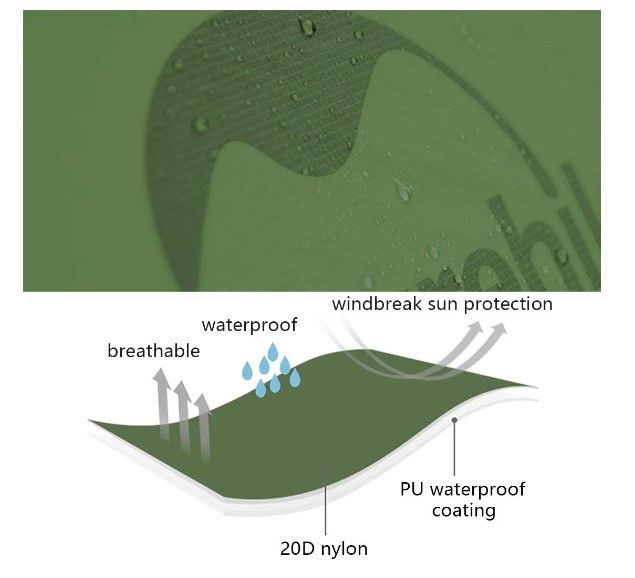 Двомісний намет Naturehike Summer 2 Ultralight 20D нейлон темно-зелений NH15Z006-P