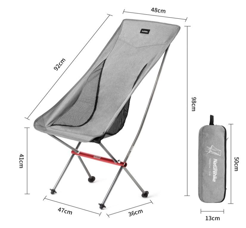 Розкладне крісло Naturehike YL06 сіре NH18Y060-Z