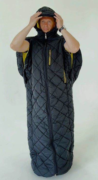 Спальний мішок-трансформер BAGMEN чорний з USB грілкою