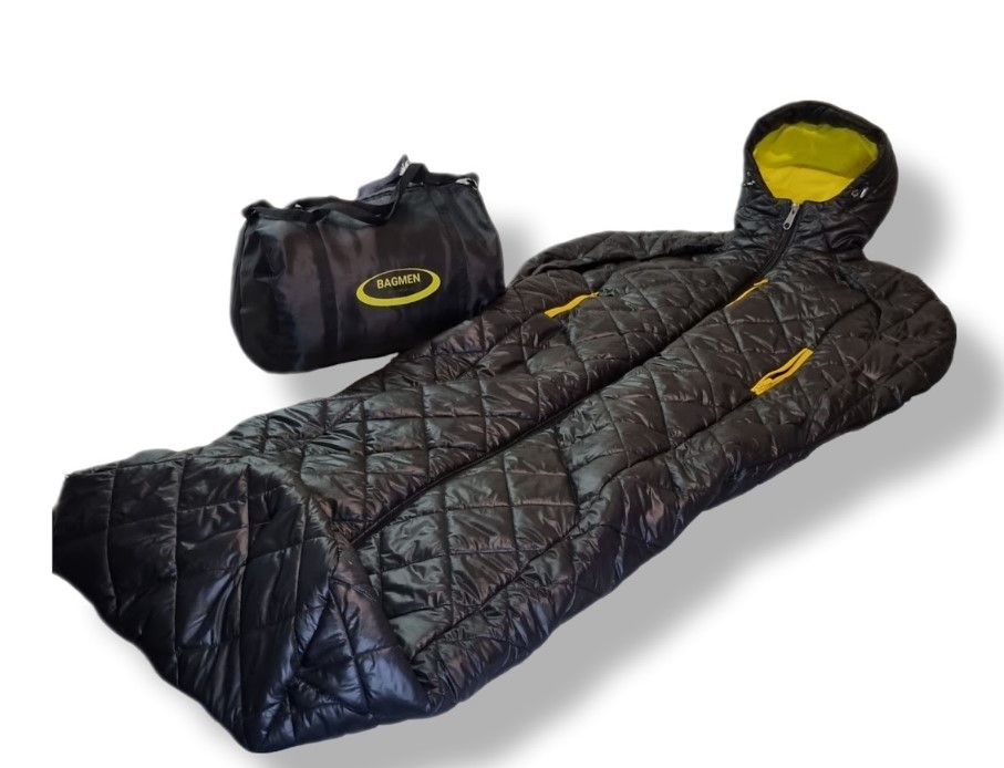 Спальний мішок-трансформер BAGMEN чорний з USB грілкою