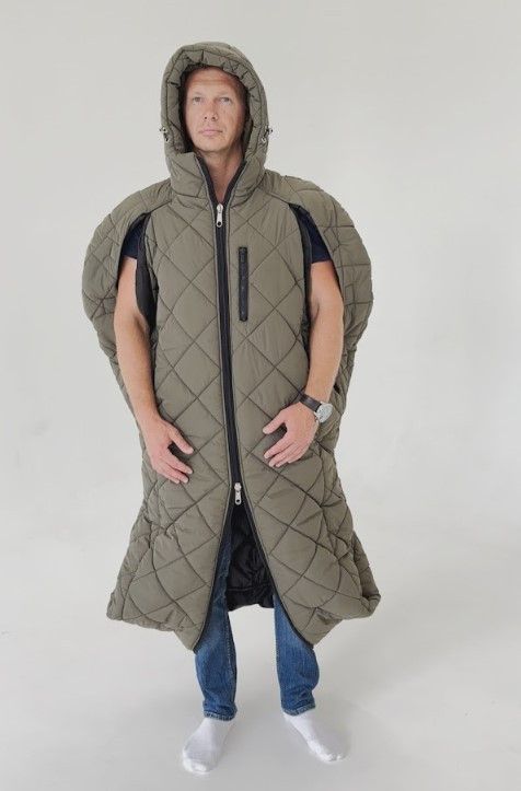 Спальний мішок-трансформер BAGMEN хакі з USB грілкою