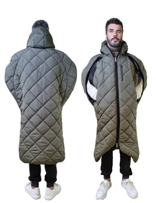 Спальний мішок-трансформер BAGMEN хакі з USB грілкою