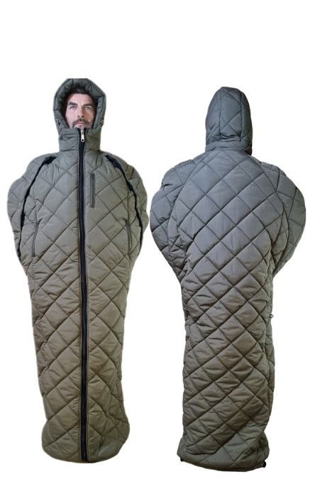 Спальний мішок-трансформер BAGMEN хакі з USB грілкою