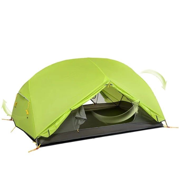 Двомісний намет Naturehike Mongar 2 темно-салатовий NH17T007-M