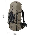 Рюкзак туристичний Naturehike 70 + 5 л світло-коричневий NH70B070-B