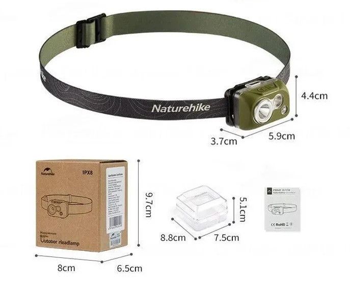 Ліхтар налобний Naturehike зелений CNK2300DQ016