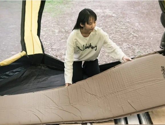 Килимок самонадувний Naturehike бежевий NH20DZ003