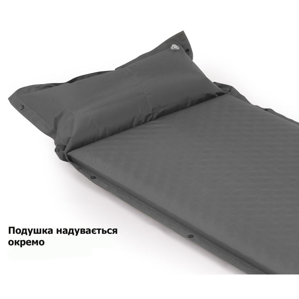 Килимок самонадувний одномісний з подушкою Naturehike бежевий CNK2300DZ014