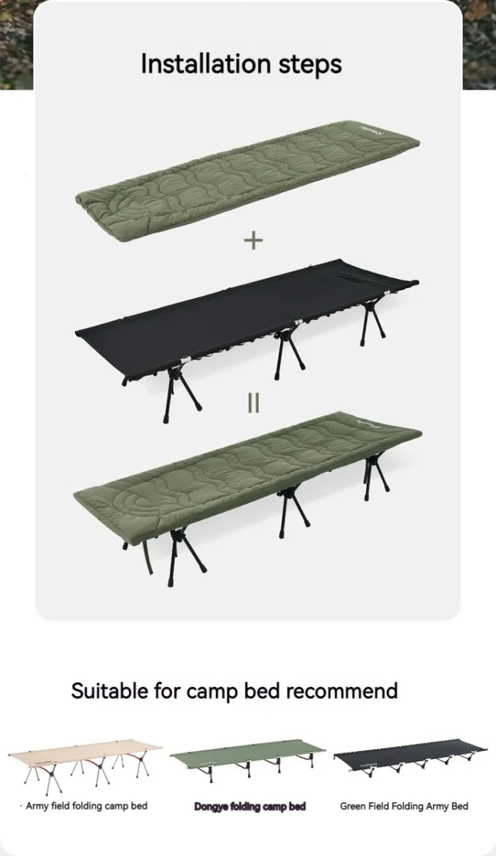 Чохол для розкладного ліжка Naturehike розмір 190 x 67 см зелений CNK2300DZ022