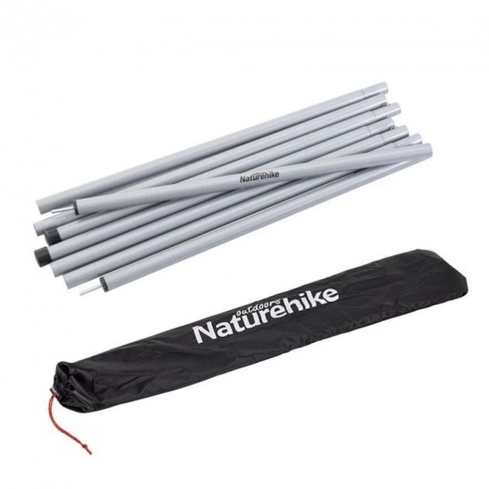 Комплект стійок   для тенту  Naturehike Steel poles Updated NH19PJ042, 2,5 см х 2,4 м, сірі (2 шт)