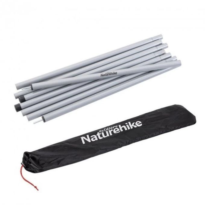 Комплект стійок   для тенту  Naturehike Steel poles Updated NH19PJ042, 2,5 см х 2,4 м, сірі (2 шт)