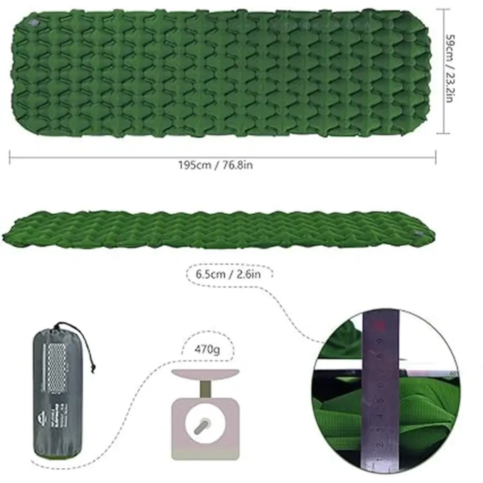 Надувний Килимок Naturehike зелений NH19Z032-P