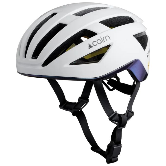 Cairn велошлем Atom Mips shiny white-cameleon 58-61