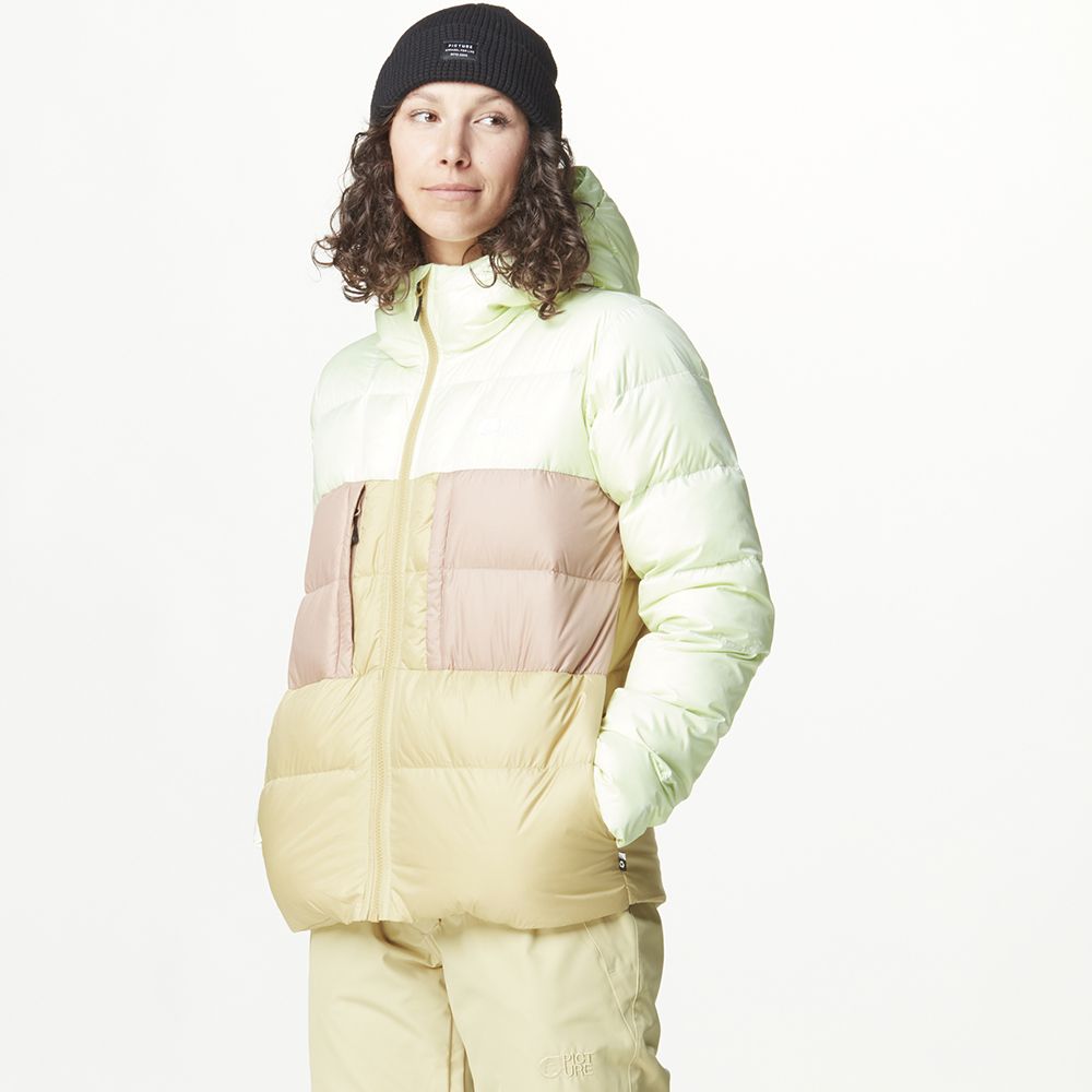 Picture Organic куртка пухова Hi Puff Down W 2025 lime cream-hemp-roebuck M
